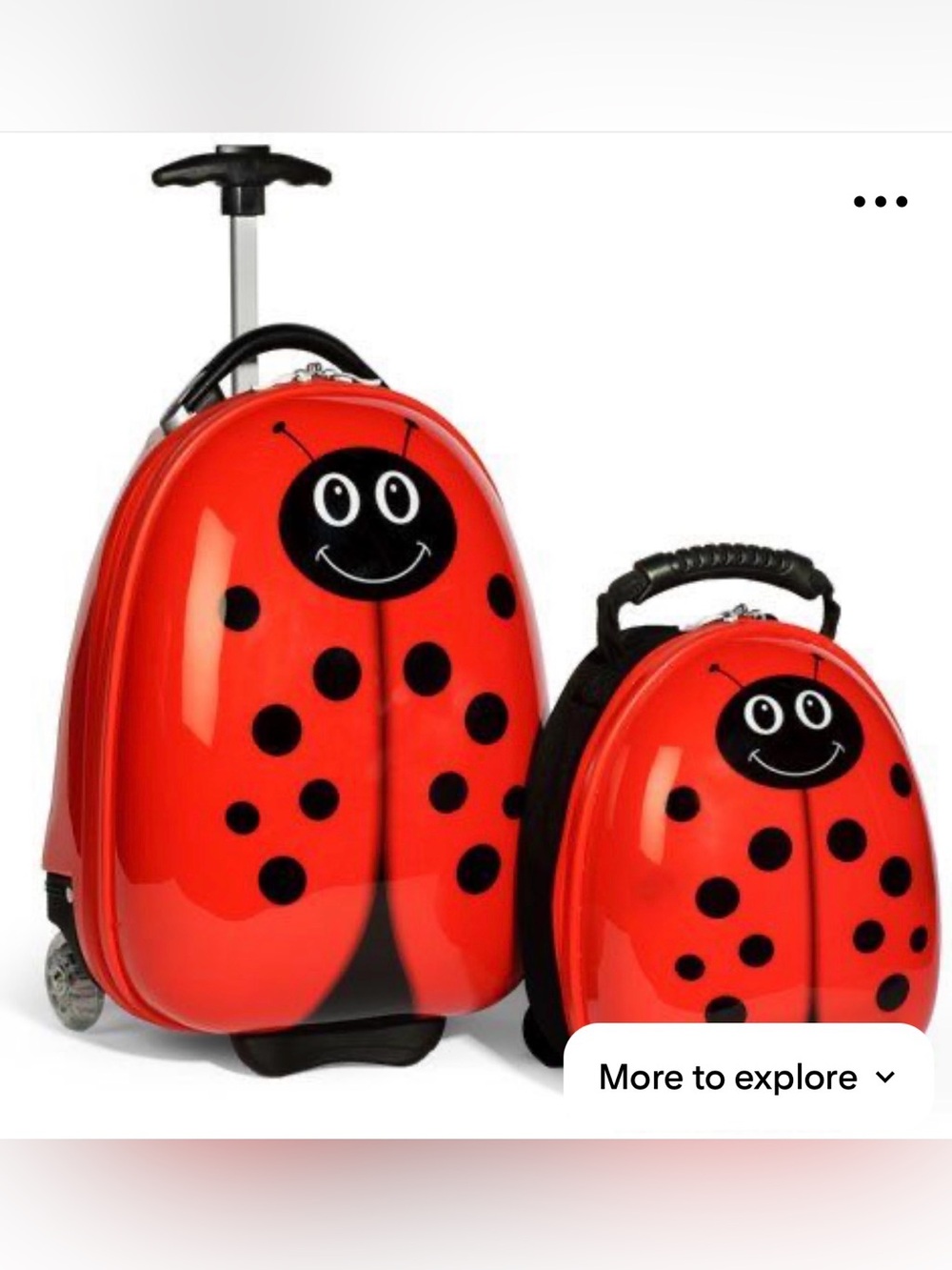 Travel buddies Kids Red Ladybug Rolling Suitcase & Backpack Set
